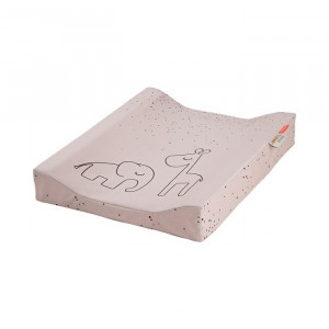 Saltea din bumbac si spuma polieterica pentru schimbat scutece 50x65 cm Pink Done by Deer