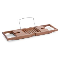 Suport ajustabil maro din lemn de bambus pentru accesorii baie 22x105 cm Bamboo Zeller