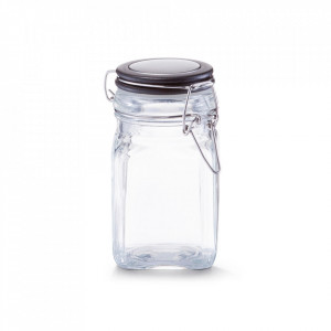 Borcan cu capac transparent/negru din sticla 280 ml Nicolas Zeller