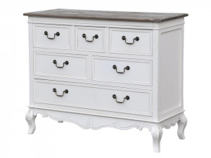 Comoda din lemn de plop si MDF Rimini White Sion Livin Hill