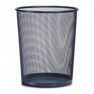 Cos de gunoi gri din metal 29,5x35 cm pentru birou Mesh Paper Trash Big Anthracite Zeller
