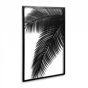Decoratiune neagra din metal pentru perete 74x100 cm Dimpia Kave Home