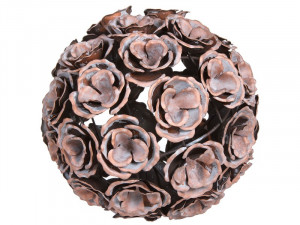Decoratiune rotunda antichizata cupru 24 cm Ball Santiago Pons