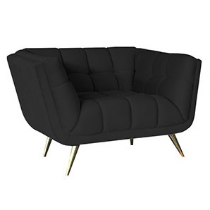 Fotoliu gri antracit/auriu din catifea si inox Huxley Richmond Interiors