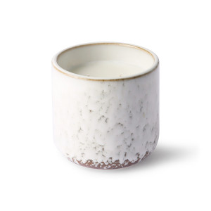 Lumanare parfumata cu suport alb/crem din ceramica si ceara 10 cm Northern Soul HK Living