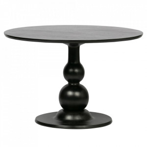 Masa dining neagra din lemn de mango 120 cm Blanco Be Pure Home
