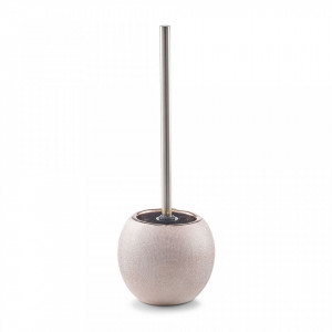 Perie toaleta roz/argintie din ceramica si inox Glitter Brush Zeller