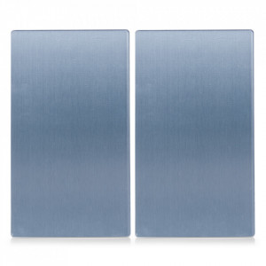 Set 2 tocatoare dreptunghiulare argintii din sticla 30x52 cm Chester Zeller