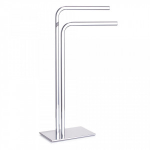 Suport argintiu din metal pentru prosoape Towel Rack Chromed Zeller