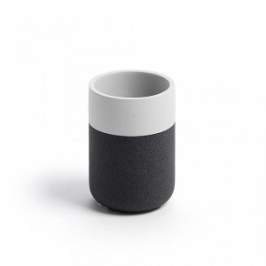Suport negru cu alb pentru periute dinti 11 cm Lyla Kave Home