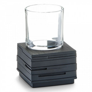 Suport negru din polirasina 8,3x11,5 cm pentru periuta dinti Schiefer Cup Zeller