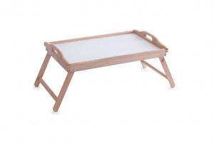 Tava pliabila maro/alba din lemn 36x56 cm pentru mic dejun Bed Tray Zeller