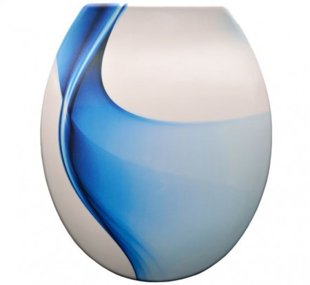 Capac WC Soft-Close Alb-Bleu