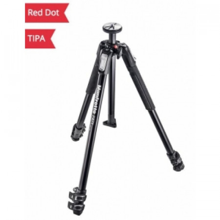 Pachet Manfrotto 190X trepied foto 3 sectiuni + Manfrotto MHXPRO-2W Fluid cap trepied video + Manfrotto geanta trepied 80 cm Non Padded