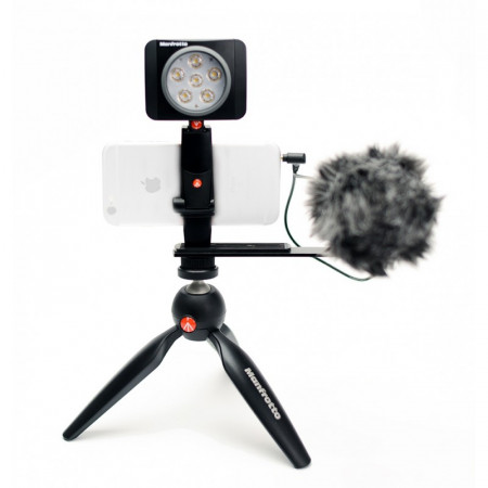 Manfrotto Kit pentru Vlogger cu minitrepied, microfon si LED 6