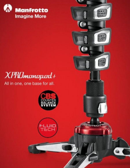 Manfrotto MVMXPROA4577 Monopied video fluid cu Quick Release