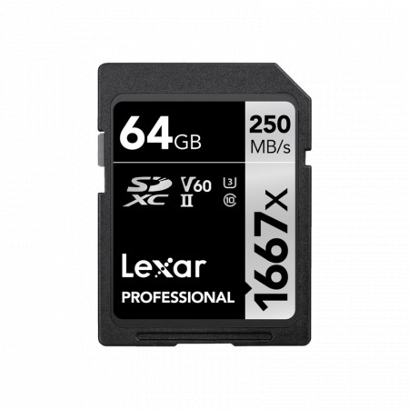 Lexar 64GB SDXC CLS10 UHS-II 250MB/s