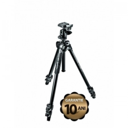 Pachet Manfrotto Kit Trepied 290 LIGHT cu cap bila + Manfrotto geanta trepied 60 cm Non Padded