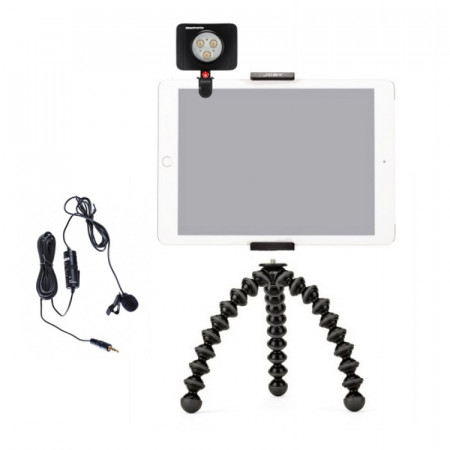Joby Minitrepied cu suport pentru tableta cu LED si lavaliera