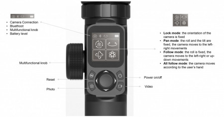 Manfrotto MVG220 stabilizator gimbal motorizat pe 3 axe (incarcare max 2.2kg)