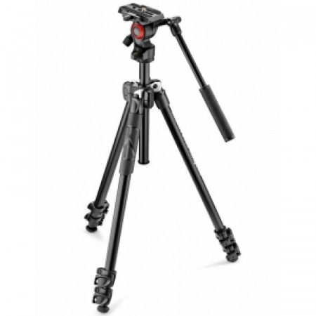 Pachet Manfrotto 290LTA kit trepied video + Manfrotto geanta trepied 60 cm Non Padded