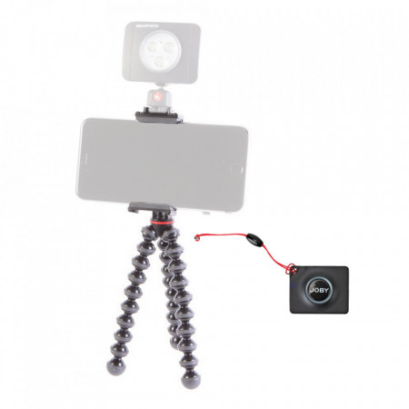 Pachet Joby GripTight Action Kit minitrepied flexibil cu telecomanda+microfon Boya Lavaliera+Manfrotto Led