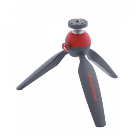 Manfrotto Pixi mini trepied foto gri cu rosu