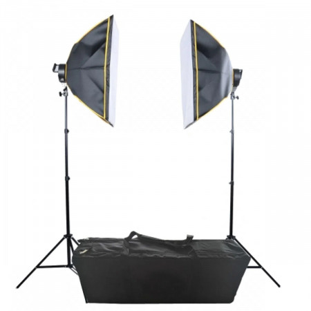Teleprompter cu trepied si kit LED Bicolor