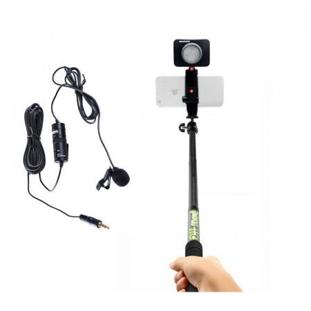 Manfrotto Kit Selfie Vlogging cu LED 3 cu Lavaliera