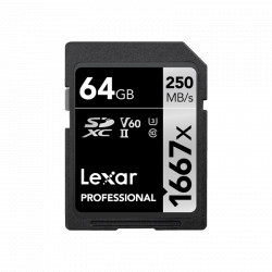 Lexar 64GB SDXC CLS10 UHS-II 250MB/s