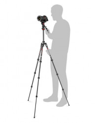 Manfrotto Befree Live Kit Trepied Video Carbon Twist