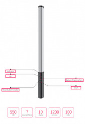 Tolifo ST-10B LED Bicolor RGB Tubular 55cm