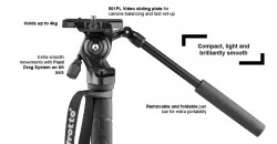 Manfrotto Element MII Monopied video fluid cu cap