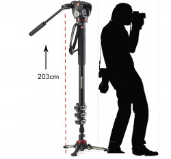 Manfrotto Kit Monopied video fluid dedicat Mirrorless