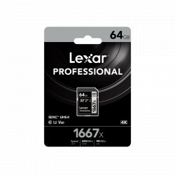 Lexar 64GB SDXC CLS10 UHS-II 250MB/s