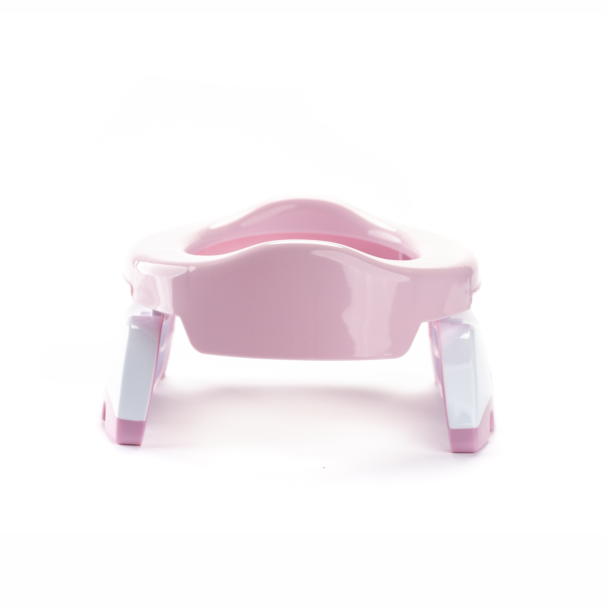 Oliță portabilă pliabilă roz-alb Potette Plus