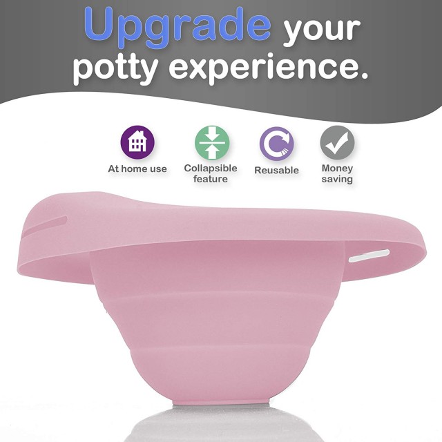 Potette Plus, Liner reutilizabil pentru olita portabila, silicon, roz