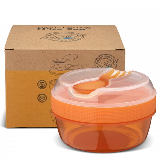 Caserola compartimentata N'Ice Box cu disc racire, Carl Oscar, 0.3l, orange