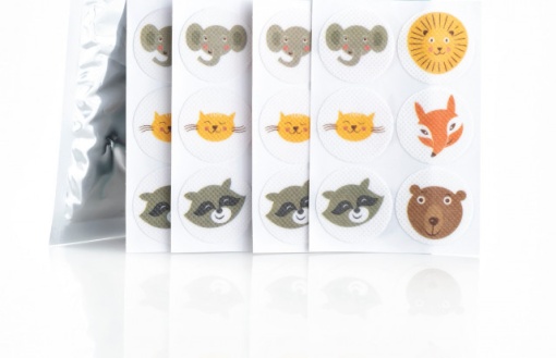 Los Mosquitos - stickere colorate aromatizate cu citronella, model cu animale - set 30 buc