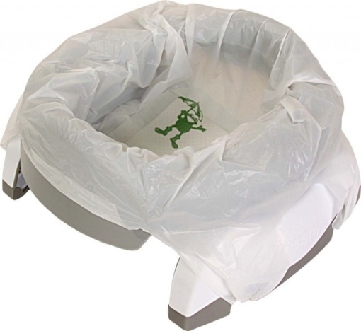 PACHET PROMO - Olita portabila culoarea gri Potette Plus + Pungi biodegradabile de unica folosinta - 30 buc/set