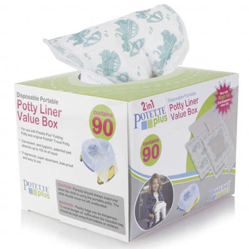 Potette Plus, Pungi biodegradabile pentru olita portabila, 90 buc/set
