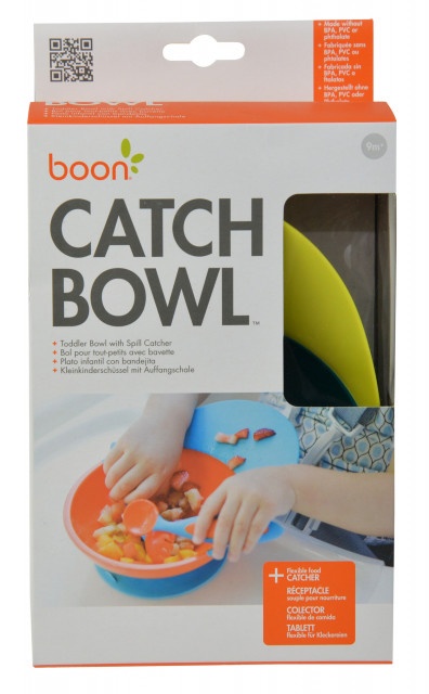 Castron bebeluș, BOON, castron/ventuza CATCH BOWL, verde