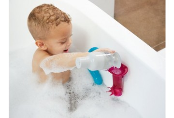 Jucărie de baie bebeluș, BOON, set TUBES - tuburi pentru baie