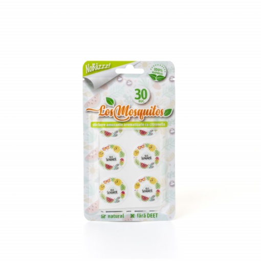Los Mosquitos - stickere aromatizate cu citronella, model summer - set 30 buc