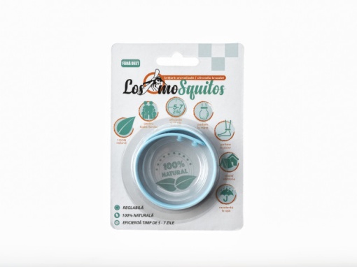 Los moSquitos - brățară anti țânțari aromatizată culoare: albastru, masura reglabila de la XS la XL