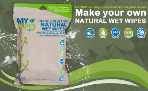 Șervețele 100% naturale, neparfumate umede/uscate - My Wipes by Potette Plus
