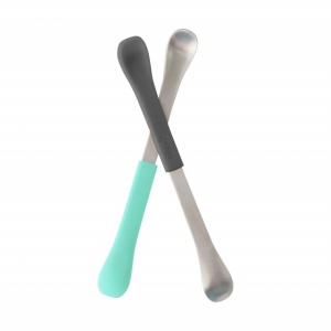 Boon, Tacâm bebeluș, set Swap lingurita 2 in 1, gri+teal, nu contine ftalati