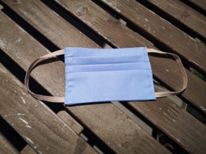 Set 5 masti reutilizabile bumbac 100%, 2 straturi, copil, bleu
