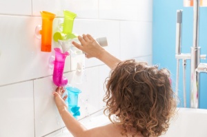 Boon, Jucărie de baie bebeluș, set 8: Pipes, Tubes, Cogs (roti zimtate), fara ftalati