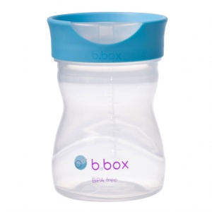 Cană de antrenament de la b.box, 240 ml, de la 12 luni, albastră